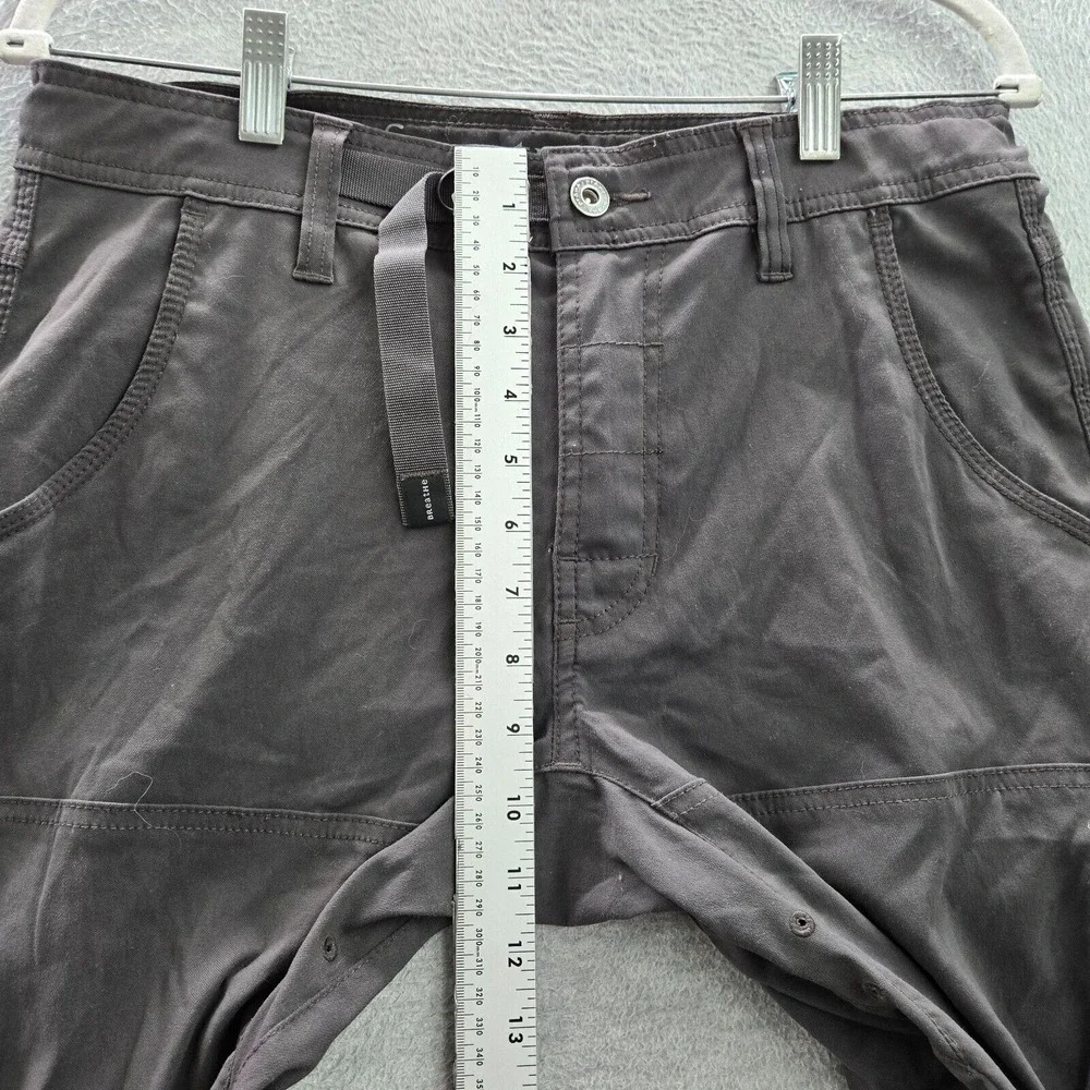 Prana Mens‎ Pants 31Wx30L Gray Straight Fit Nylon Elastane Outdoor Hiking